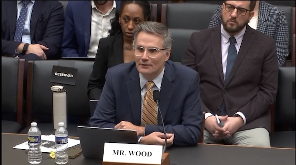 Free Press' Matt Wood testifying before Congress.